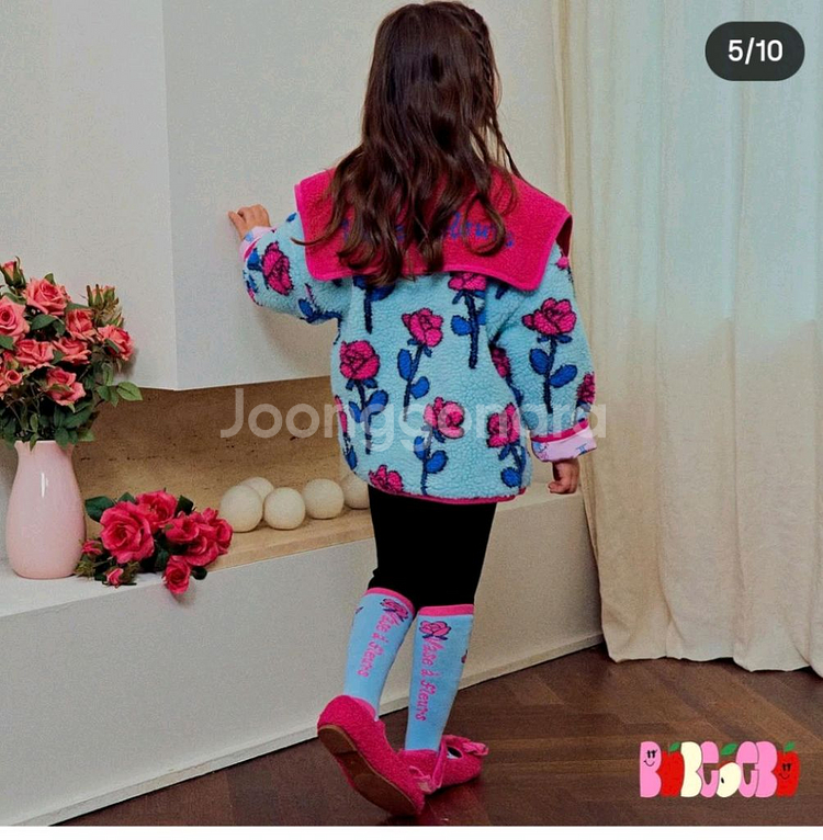 베베베베 로즈 원피스+리버시블코트xl--2