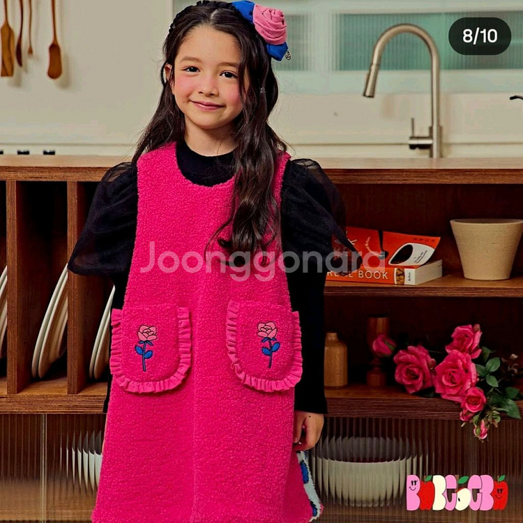 베베베베 로즈 원피스+리버시블코트xl--0