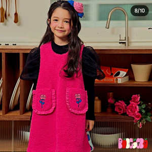 베베베베 로즈 원피스+리버시블코트xl