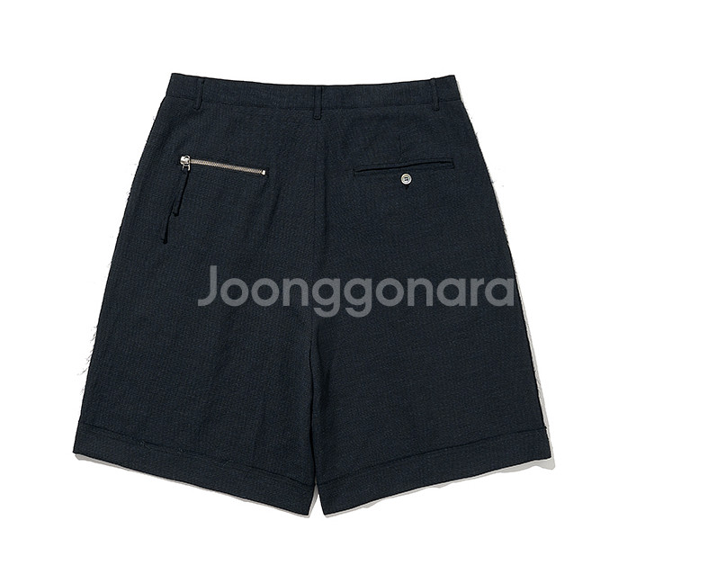 남자 투턱 팬츠 반바지 네이비 L사이즈 새상품--1