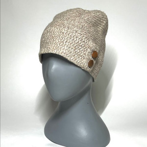 LL BEAN 엘엘빈 초레어 빈티지 램스울 베이지 비니 단추 에스닉 남녀공용 모자 겨울 방한 햇 캡