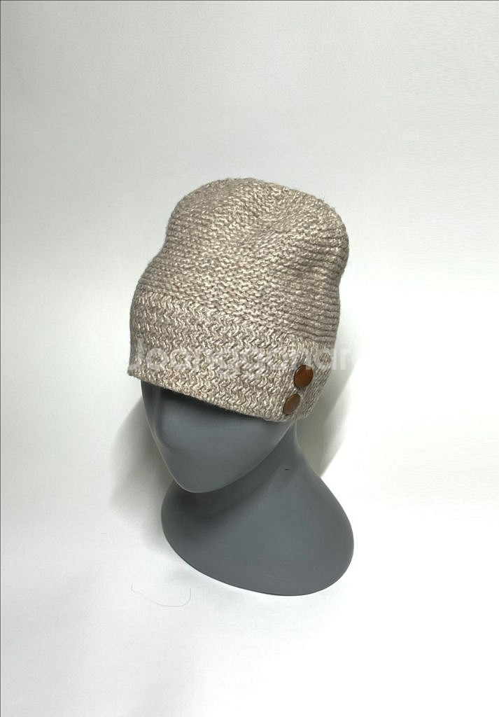 LL BEAN 엘엘빈 초레어 빈티지 램스울 베이지 비니 단추 에스닉 남녀공용 모자 겨울 방한 햇 캡--4