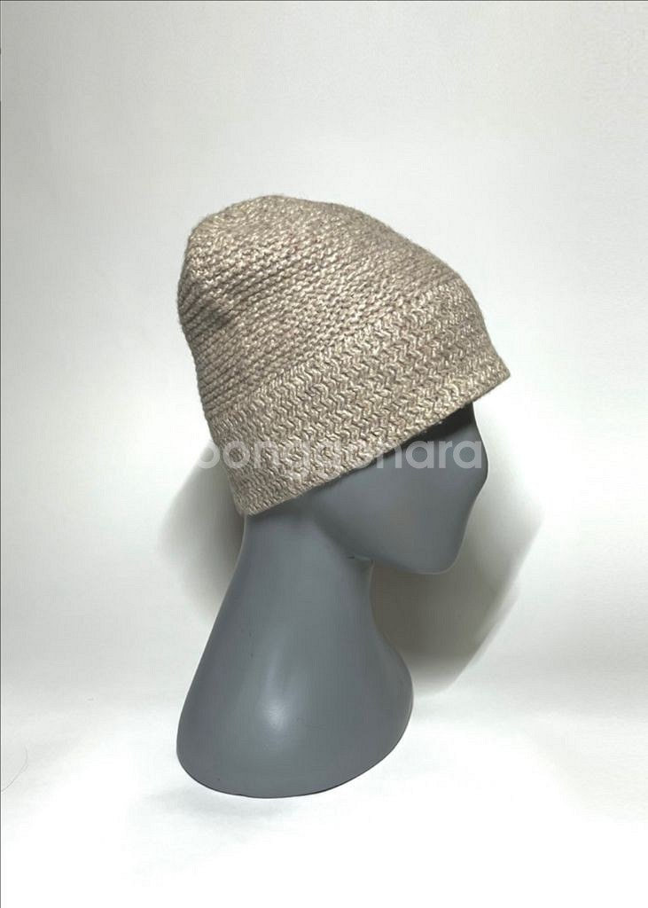 LL BEAN 엘엘빈 초레어 빈티지 램스울 베이지 비니 단추 에스닉 남녀공용 모자 겨울 방한 햇 캡--2