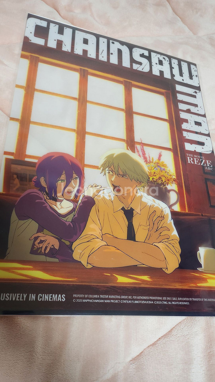 체인소맨 레제편 6주차 카페 포스터 판매 미개봉 반투명 pet포--1