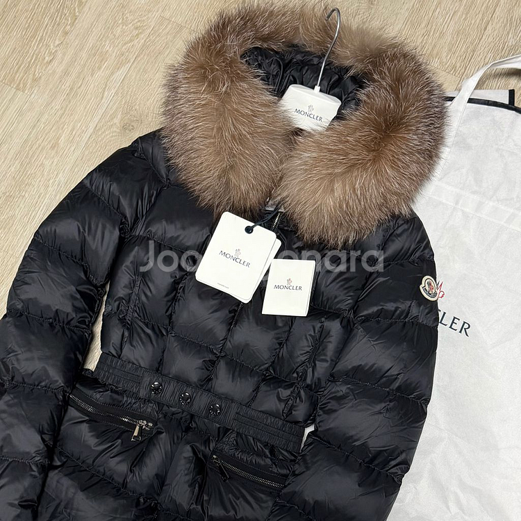 [새상품/풀구성] 23~24FW 몽클레어 보에딕 여성패딩 폭스퍼 블랙 0사이즈--1