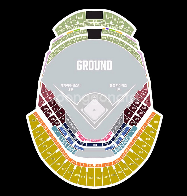 불꽃야구 11/2 고척 외야1층 통로 연석--0