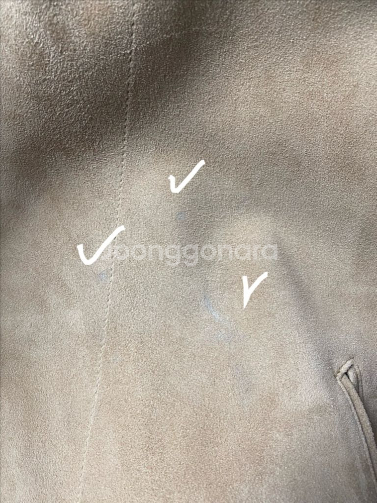 식스앤어하프 스웨이드 봄버 베이지 s--5