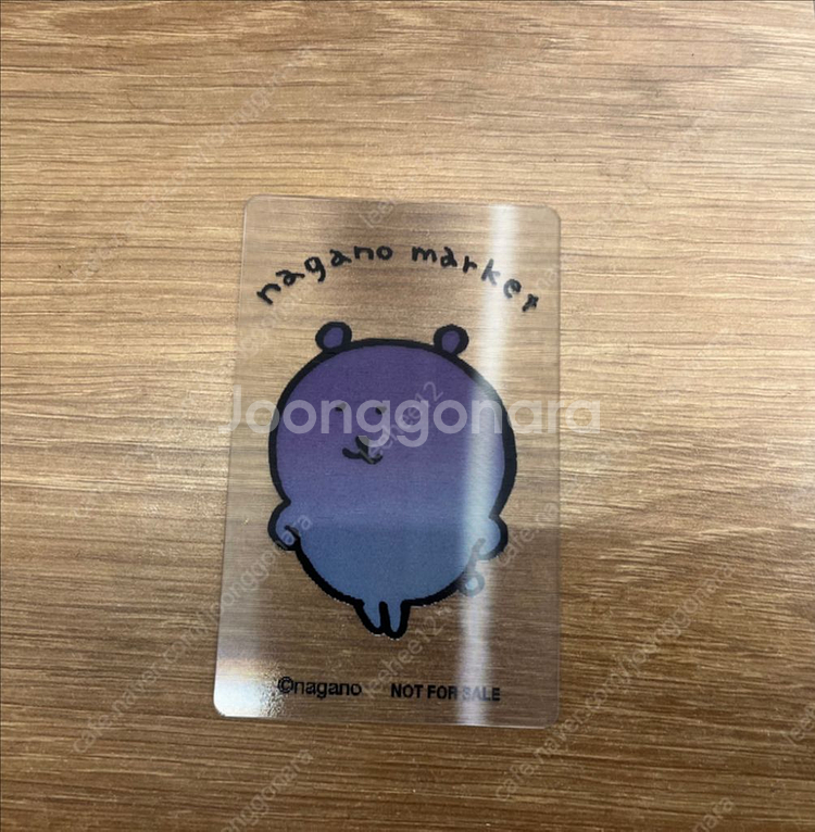 나가노마켓 성수 한국한정 농담곰키링 렌티 큘러 홀로그램 특전 포카 미사용 새상품--1