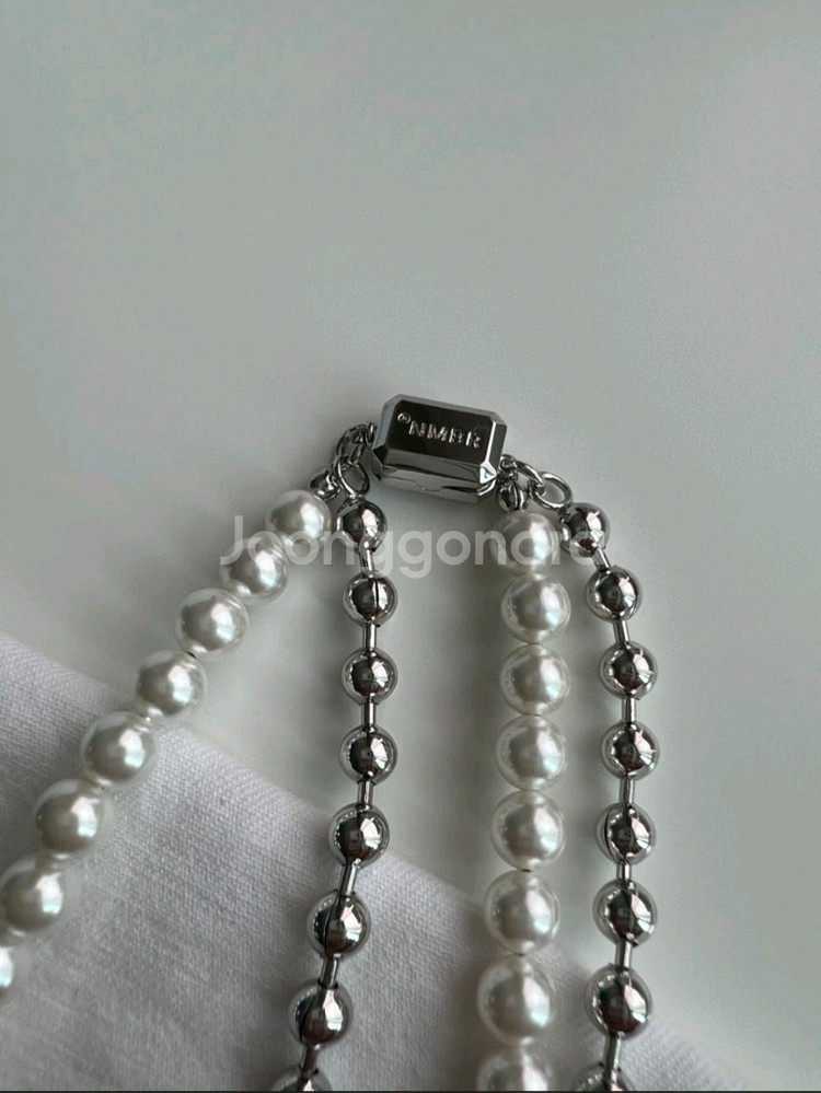 넘버링 #5730 볼체인 진주 목걸이--4