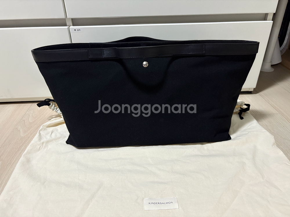 킨더살몬 캔버스 토트백 (택포)--2