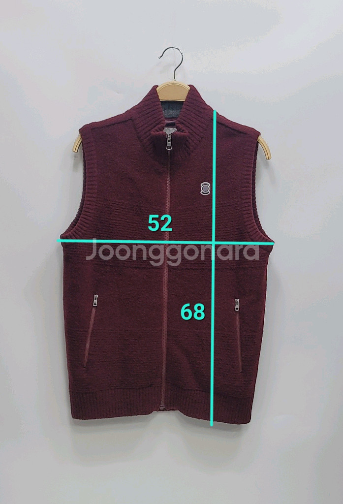 W.ANGLE 와이드앵글 방풍 니트 집업 베스트 / 남 95--9