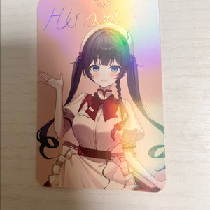 스텔라이브 쿠크다스 스페셜 사인 포카 히나 화이트