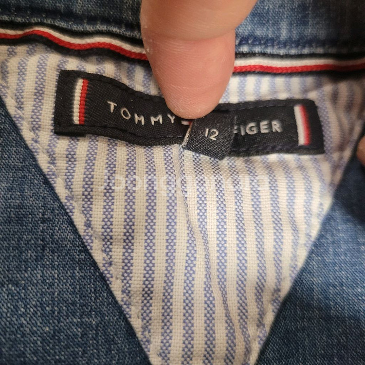 타미힐피거 데님 셔츠 남방 12사이즈--2