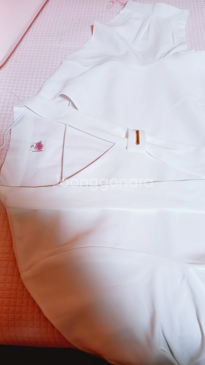 여성용 반팔 블라우스 쉬폰 리본 타이--2