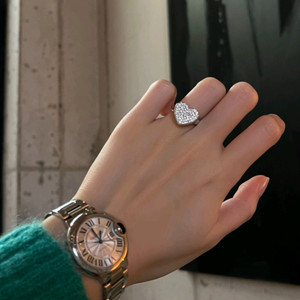 [위프레리] 실버 하트 시그넷 링