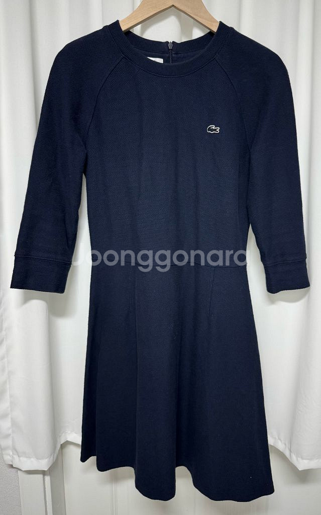 라코스테 허니콤 에이라인 원피스--1