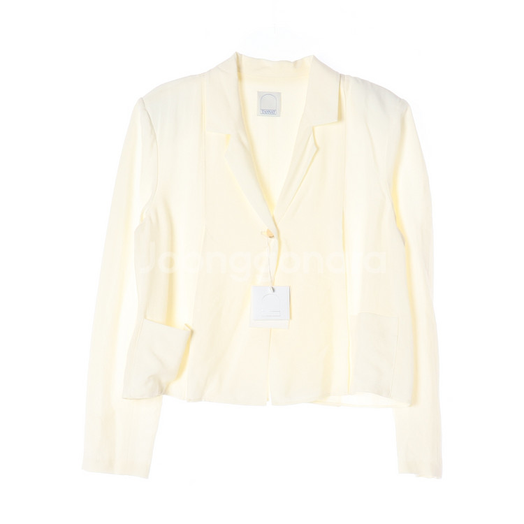(새상품)[M]타낫 린넨 크림 숏 자켓 블레이저 재킷--0