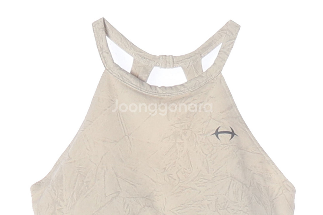 [S]HDEX에이치덱스 크림 홀터넥 스포츠 브라탑 나시--1