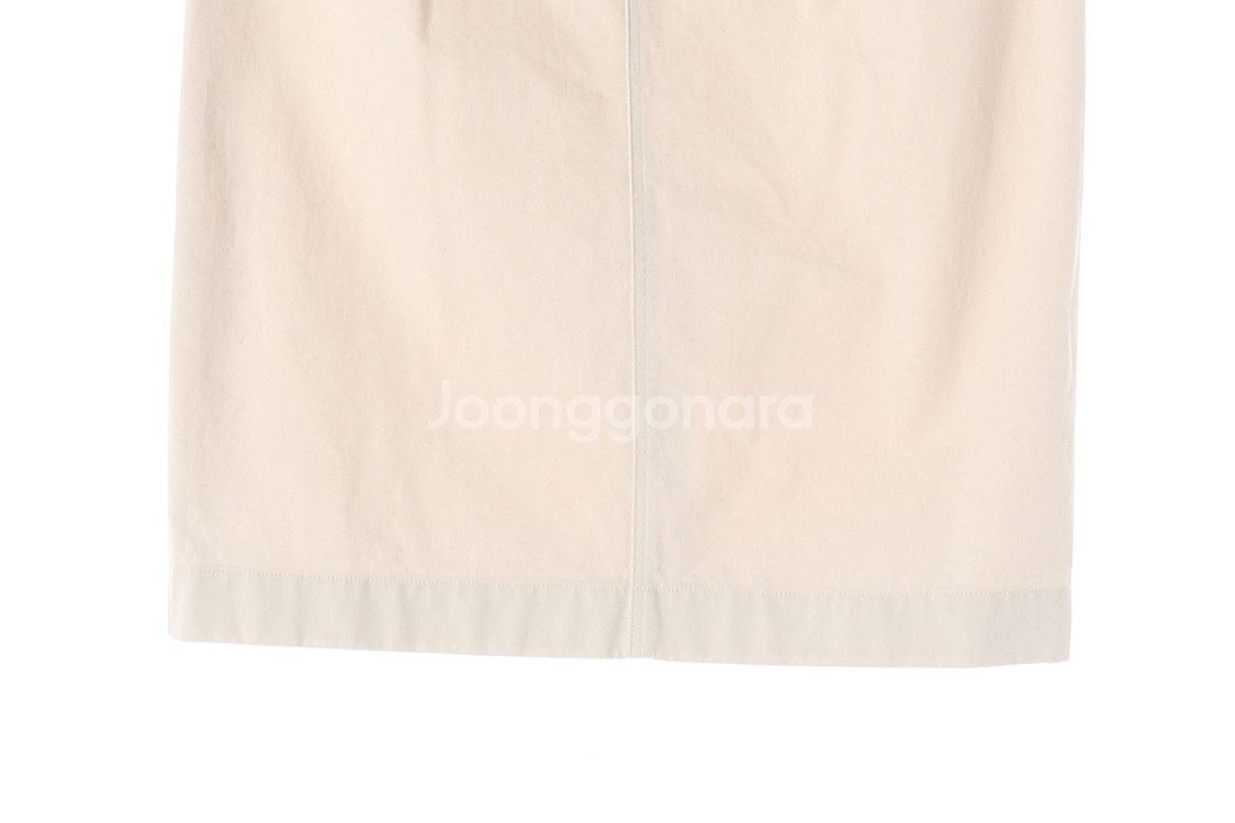 [M]낫띵리튼 크림 핀턱 데님 롱 스커트 치마--3