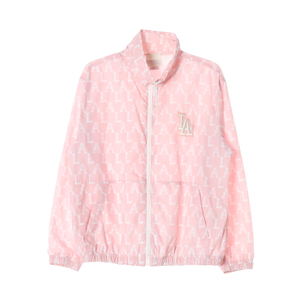 [S]MLB엠엘비 LA다져스 로고 핑크 바람막이 집업재킷 셋업 자켓