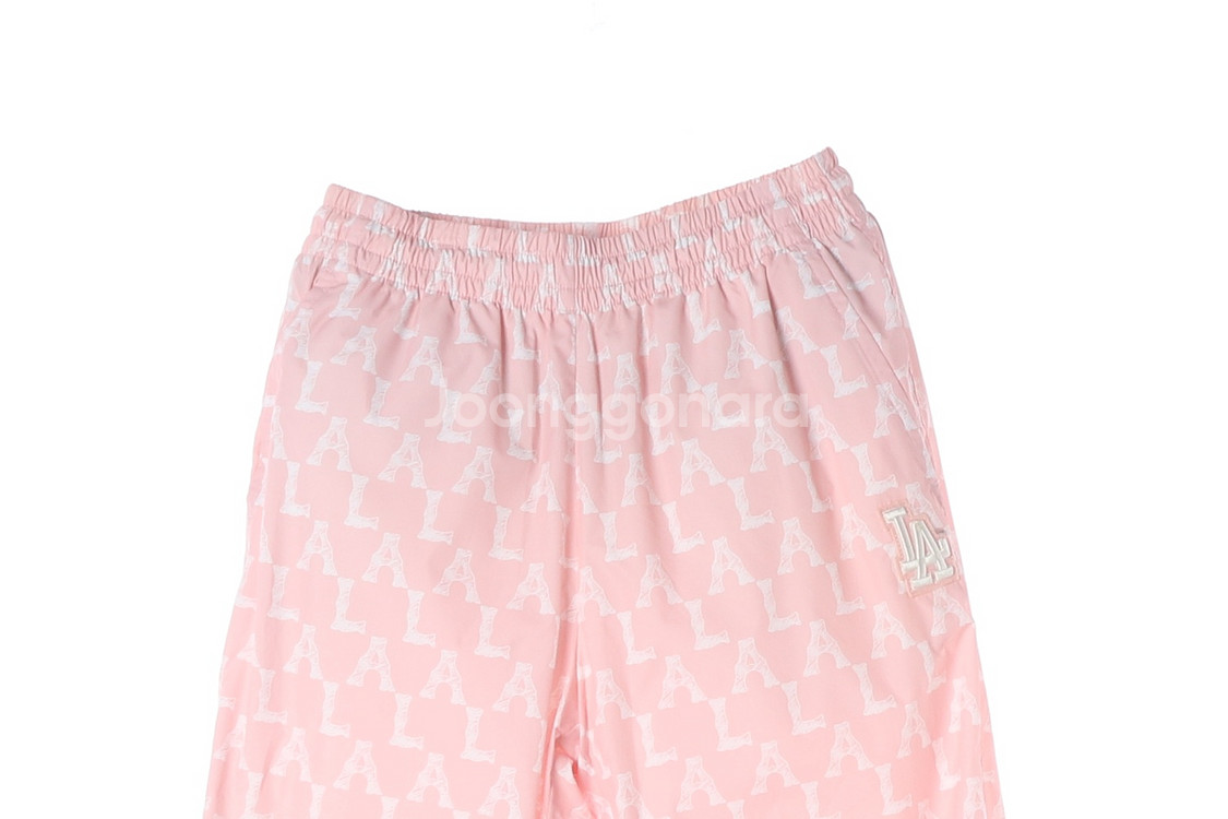 (새상품)[S]MLB엠엘비 LA다져스 로고 핑크 조거팬츠 셋업 바지--1