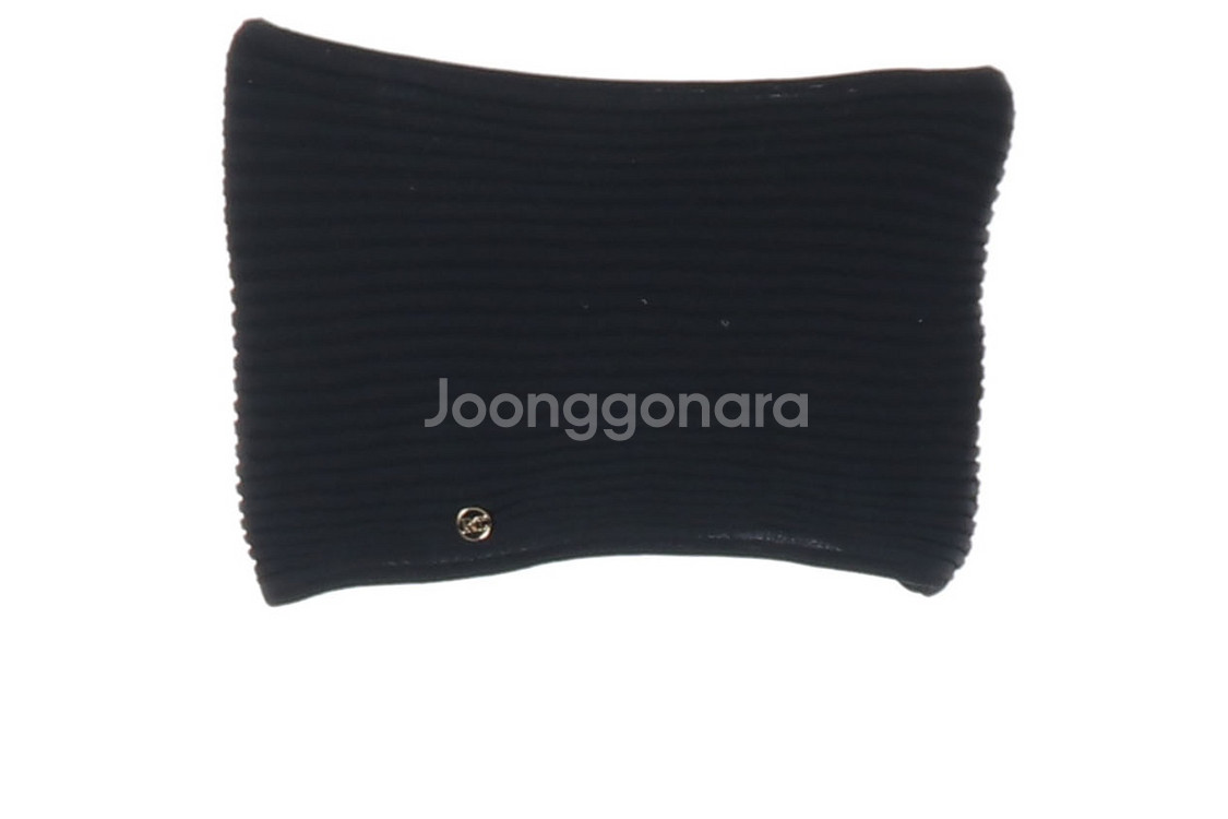 [S]렉토 블랙 골드 로고 참 골지 크롭 튜브탑 셋업--2