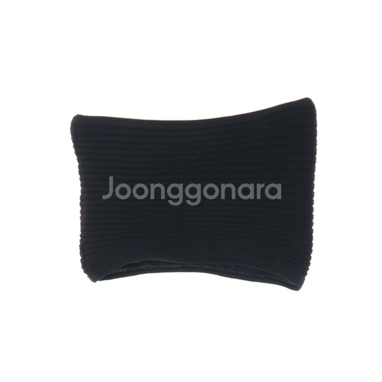 [S]렉토 블랙 골드 로고 참 골지 크롭 튜브탑 셋업--3