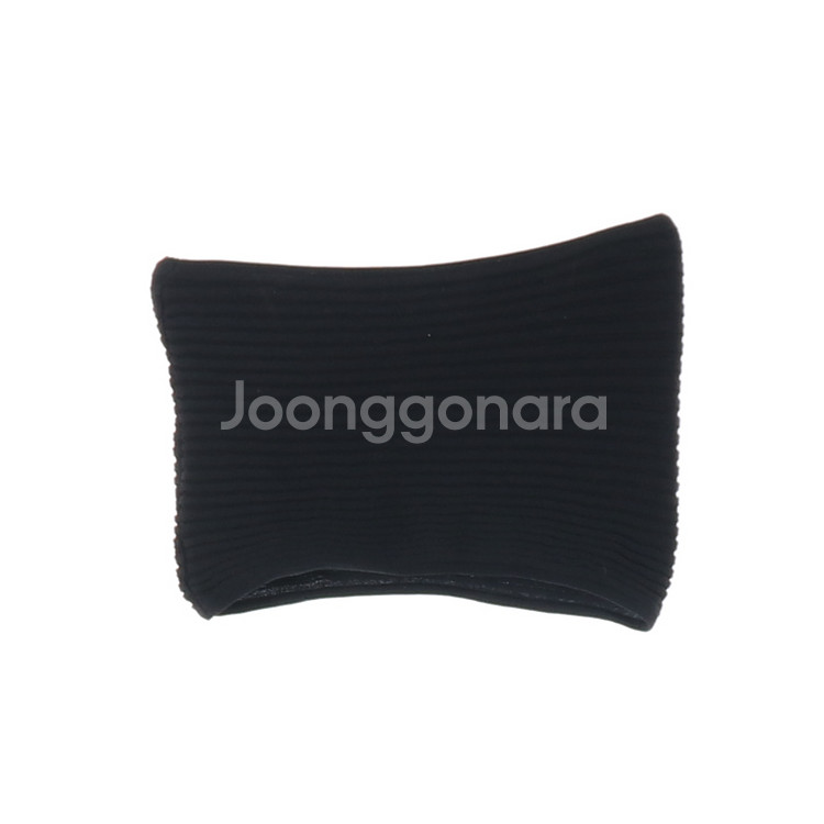 [S]렉토 블랙 골드 로고 참 골지 크롭 튜브탑 셋업--4