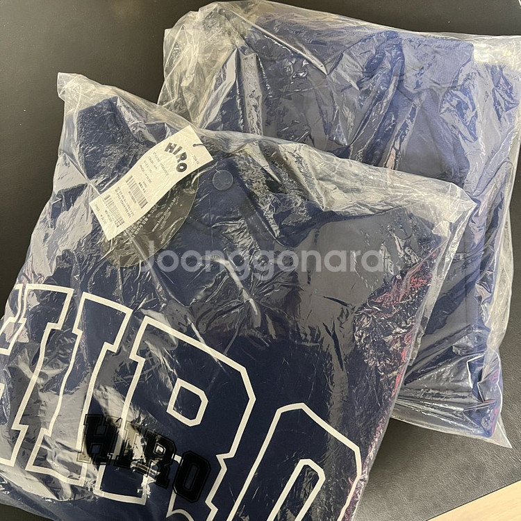 히로 블랭크 후드셋업 네이비 160--0