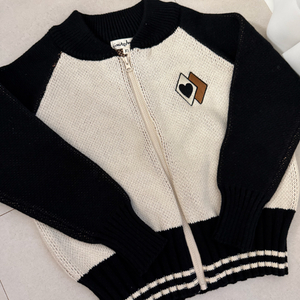 리미떼두두 곰돌이 니트 집업 xs