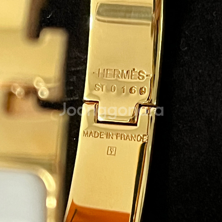 [S급/정품] 에르메스 클릭아슈 화이트 골드 팔찌 PM--7
