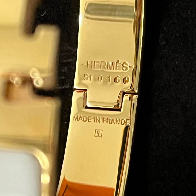 [S급/정품] 에르메스 클릭아슈 화이트 골드 팔찌 PM--7