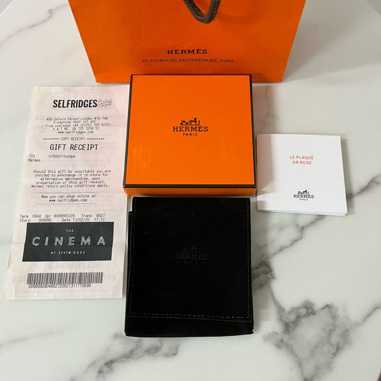 [S급/정품] 에르메스 클릭아슈 화이트 골드 팔찌 PM--8