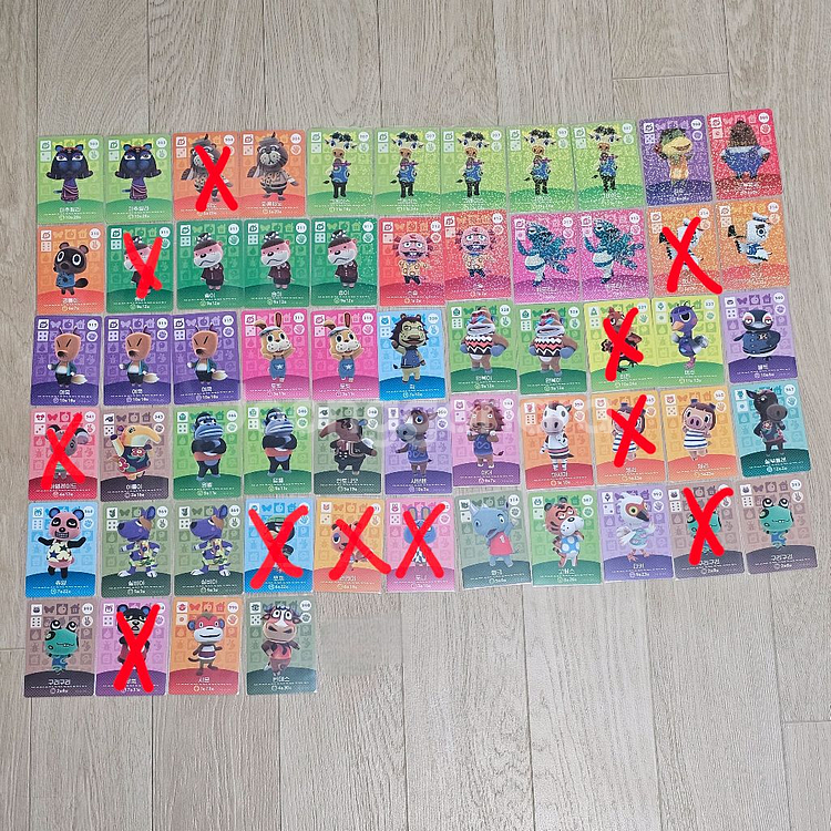 모동숲 동물의 숲 아미보 카드 1탄 3탄 4탄 5탄--4