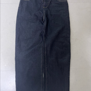 블랙 데님 와이드팬츠