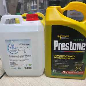 프레스톤 코가드 그린 부동액 3.8L 및 정제수 4L 세트