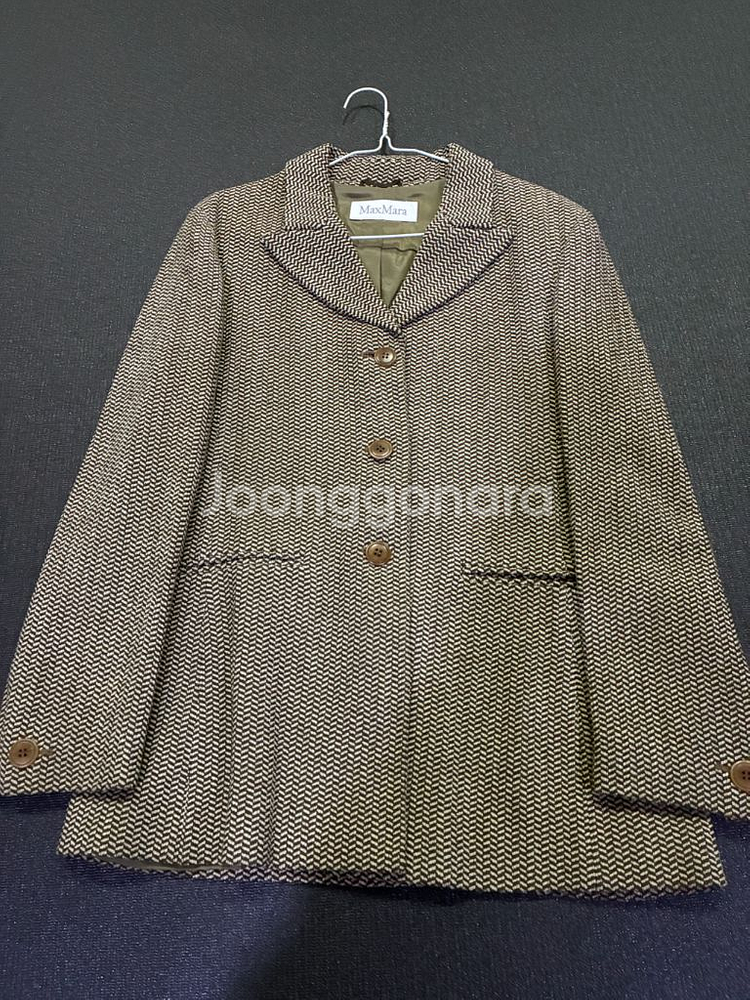 MaxMara 막스마라 헤링본 울 자켓--1