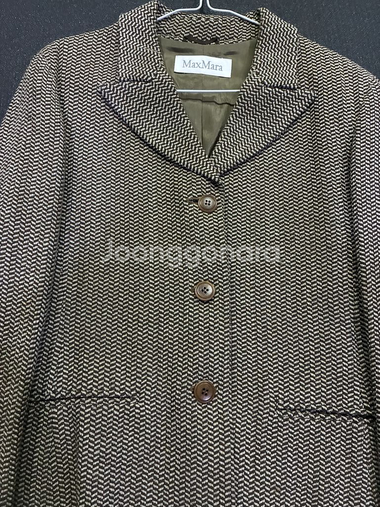 MaxMara 막스마라 헤링본 울 자켓--2