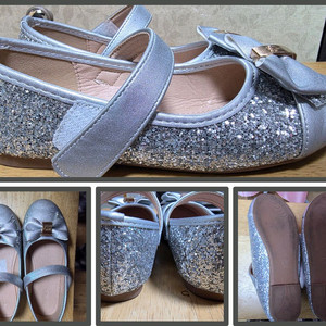 아동 구두 반짝이 실버 [210]