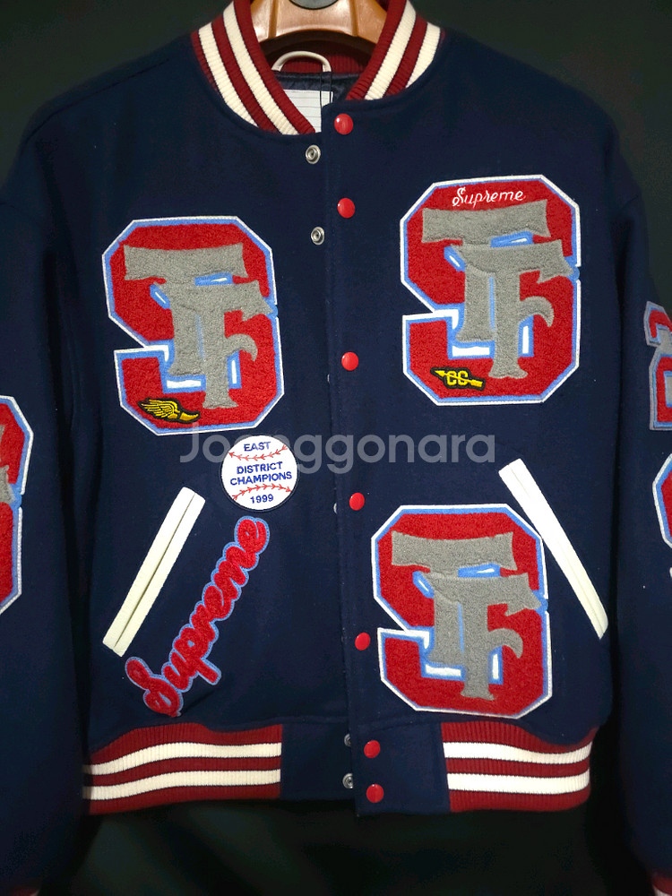 슈프림 25fw 드릴팀 바시티자켓--0