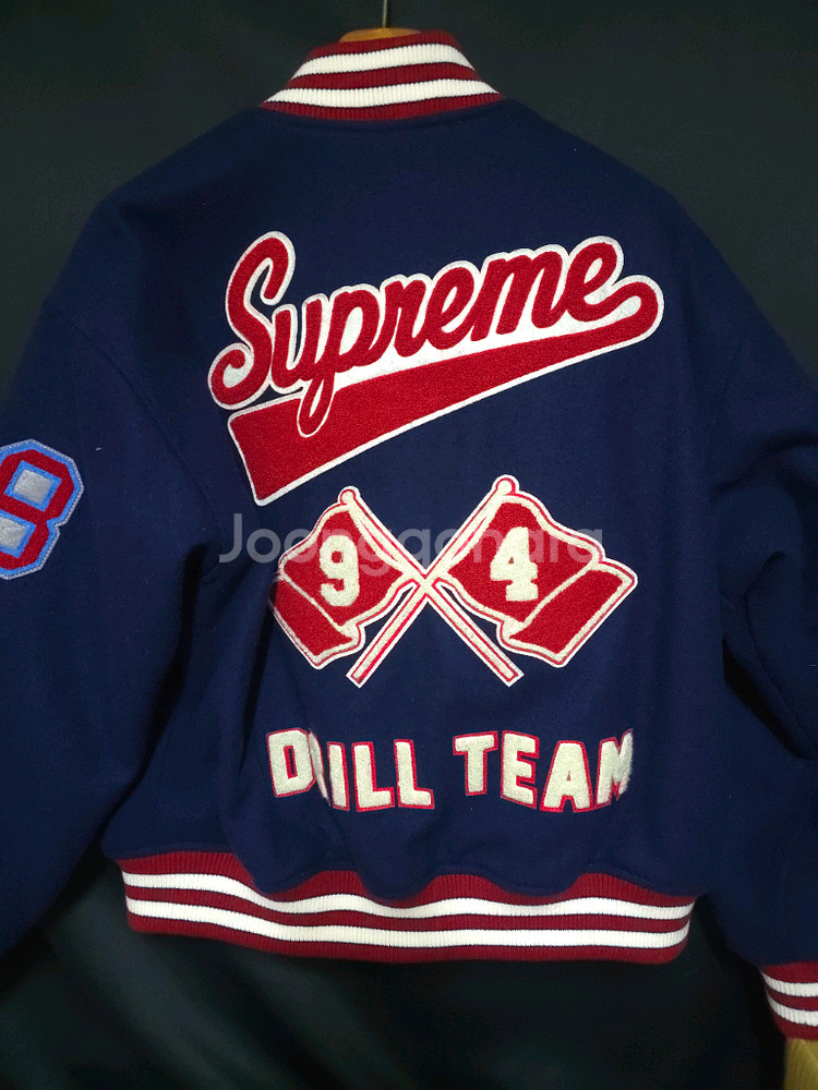 슈프림 25fw 드릴팀 바시티자켓--1