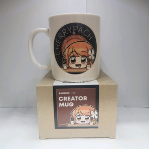 샌드박스 스트리머 꽃핀 한정판 머그컵