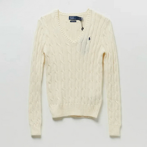폴로랄프로렌 브이넥 스웨터 (IVORY)