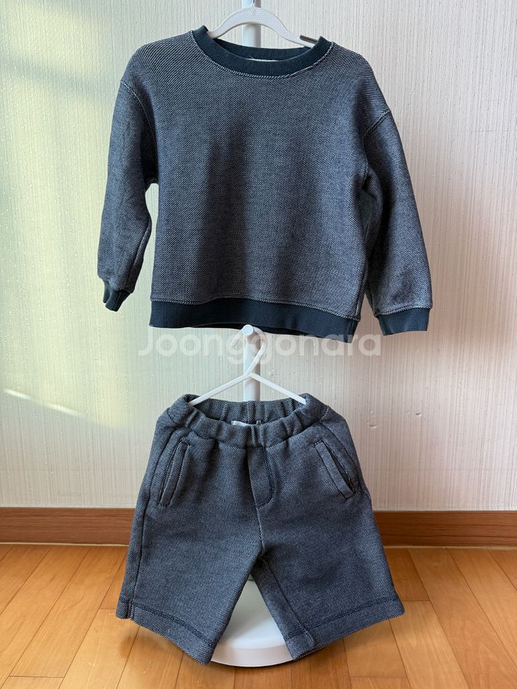 베네베네 네이비 맨투맨+반바지 세트 3t--0