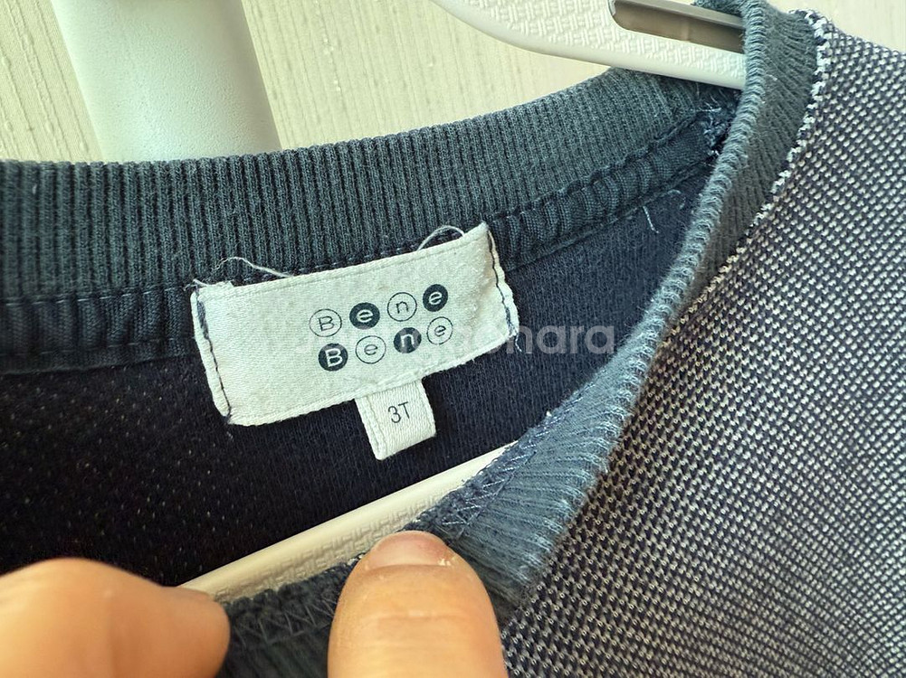 베네베네 네이비 맨투맨+반바지 세트 3t--2