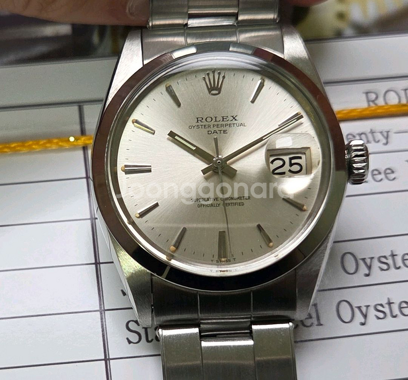 빈티지 롤렉스 오이스터 퍼페츄얼 1500 오리지널 실버--0