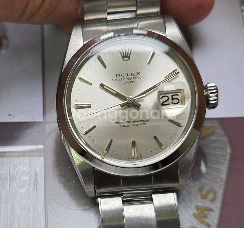 빈티지 롤렉스 오이스터 퍼페츄얼 1500 오리지널 실버--9