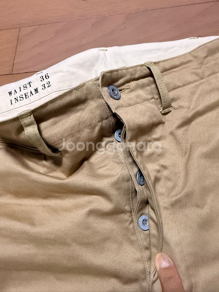 브론슨 1942 US Army Chino 치노 카키 36사이즈 남성 면바지 36--0