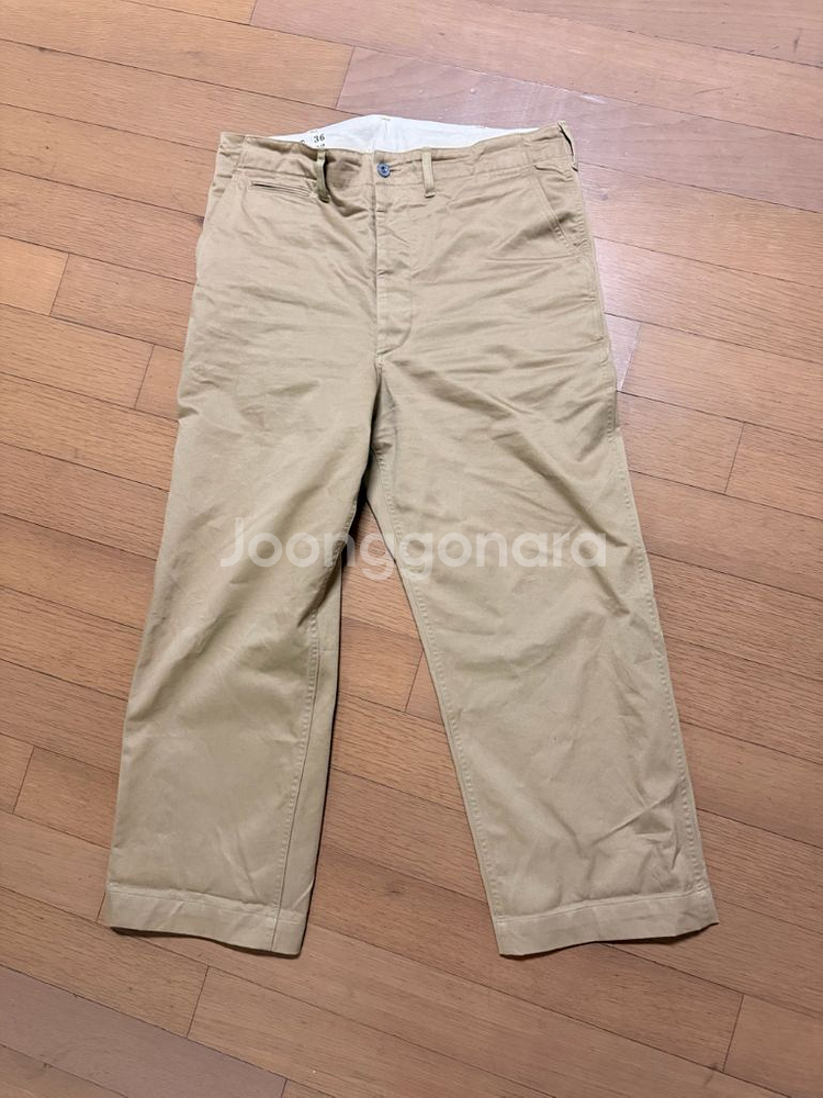 브론슨 1942 US Army Chino 치노 카키 36사이즈 남성 면바지 36--4