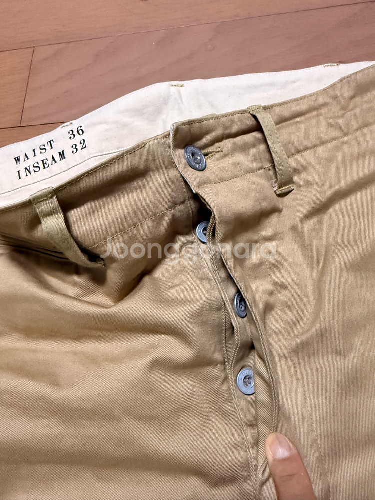브론슨 1942 US Army Chino 치노 카키 36사이즈 남성 면바지 36--9